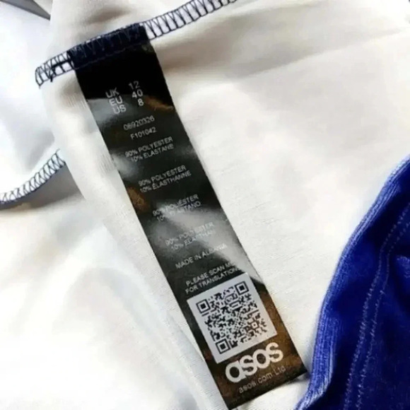 ASOS Maxi Dress Blue Velvet - Picture 7 of 11